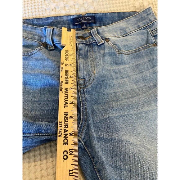 Talbots Shorts Simply Flattering 5 Pocket Size 4 + Stretch Cuffed Denim Walking - Picture 12 of 12